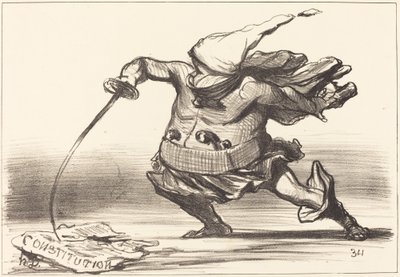 Ein Matamore trägt einen... Stiefel... von Honoré Daumier