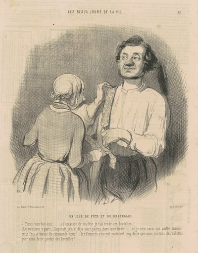 Ein Fest- und Hosenträger-Tag von Honoré Daumier