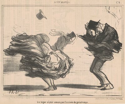 Ein leichter Zephyr kündigt den Frühling an von Honoré Daumier