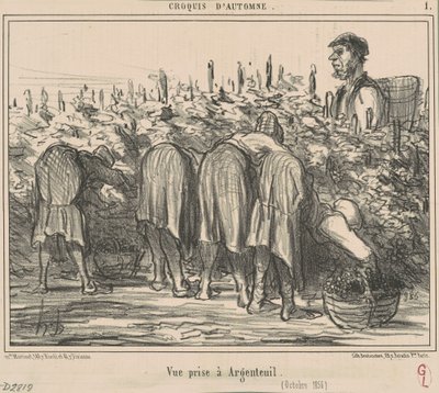 Ansicht aufgenommen in Argenteuil (Oktober 1856) von Honoré Daumier