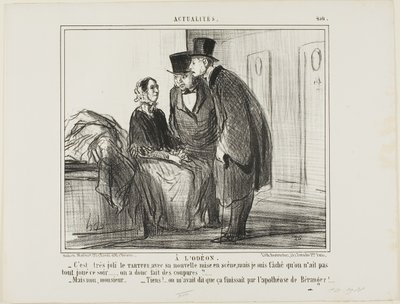 Im Odeon-Theater, Platte 5 aus Vulgarités von Honoré Victorin Daumier