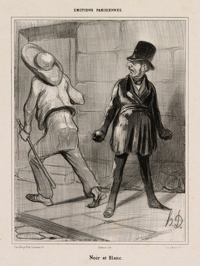 Schwarz und Weiß, Tafel 23 aus Émotions Parisiennes von Honoré Victorin Daumier