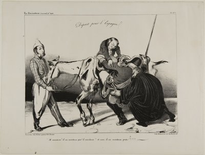Abreise nach Spanien, Platte 498 von Honoré Victorin Daumier