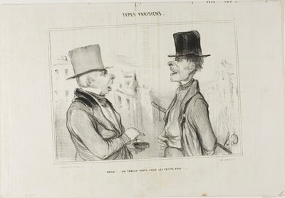 Große Zeiten für kleine Fische, Platte 7 aus Types Parisiens von Honoré Victorin Daumier