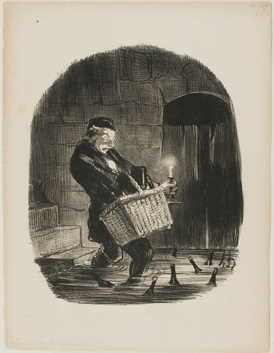 Es ist unpraktisch, eine Wohnung in Flussnähe zu mieten, Platte 13 aus Locataires et Propriétaires von Honoré Victorin Daumier