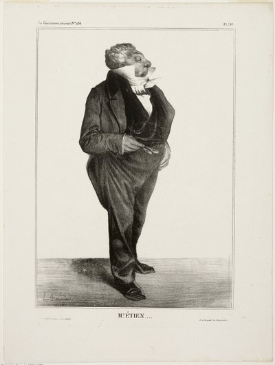 Herr Étien...., Platte 283 aus Célébrités de la Caricature von Honoré Victorin Daumier