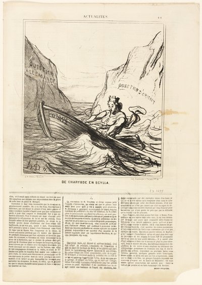 Skylla und Charybdis, Platte 44 aus Actualités von Honoré Victorin Daumier