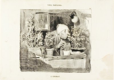 Geruch, Platte 38 aus Pariser Typen von Honoré Victorin Daumier