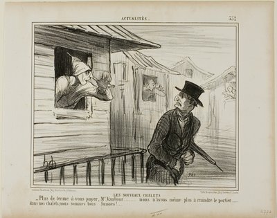 Die neuen Blockhäuser, Platte 332 aus Actualités von Honoré Victorin Daumier