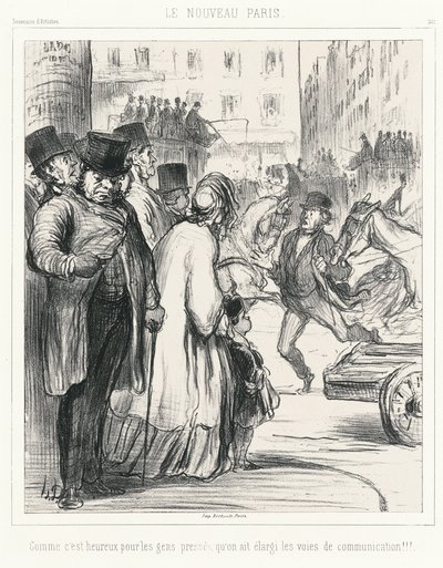 Das neue Paris. Wie glücklich für Eilige, dass die Alleen verbreitert wurden!!!, Platte 301 aus Souvenirs d