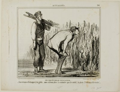 Die Sorgen eines Winzers, Platte 397 aus Actualités von Honoré Victorin Daumier