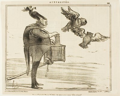 Zwei Großherzöge auf dem Weg nach Sebastopol, Tafel 166 aus Actualités von Honoré Victorin Daumier