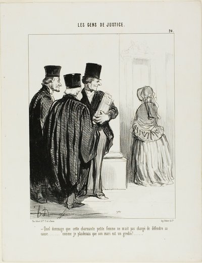 Platte 24 aus Les Gens De Justice von Honoré Victorin Daumier