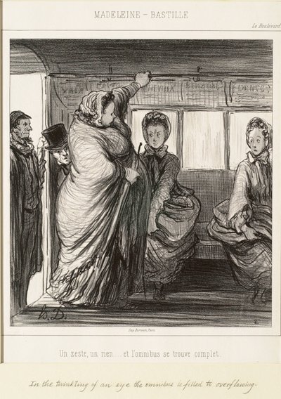 Ein Hauch, ein Nichts ... und der Omnibus ist voll von Honoré Daumier