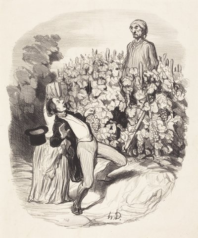 Ah! Saperlotte, ich glaube, wir sind erwischt! von Honoré Daumier