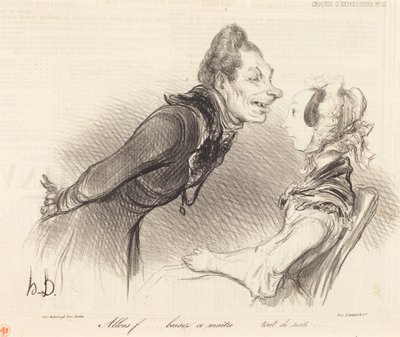 Kommen Sie... küssen Sie diesen Meister... sofort... von Honoré Daumier