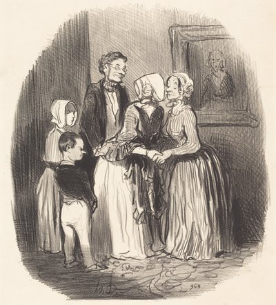 Zum neuen Jahr, Besuch... bei Tante Rabourdin von Honoré Daumier