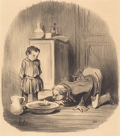 Wie man... den Geschmack an der Schifffahrt vermittelt von Honoré Daumier