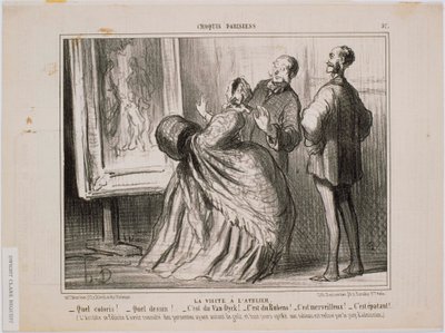 Pariser Skizzen: Der Atelierbesuch: Welche Farben! Welche Zeichnung! Es ist von Van Dyck von Honoré Daumier