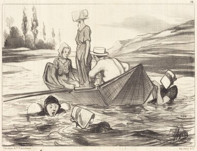 Im offenen Wasser von Honoré Daumier