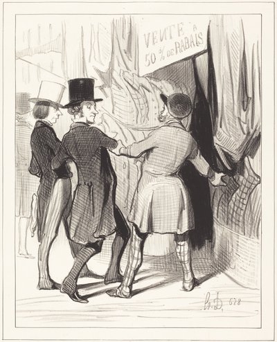 Entrez Messieurs... voici de magnifiques... von Honoré Daumier