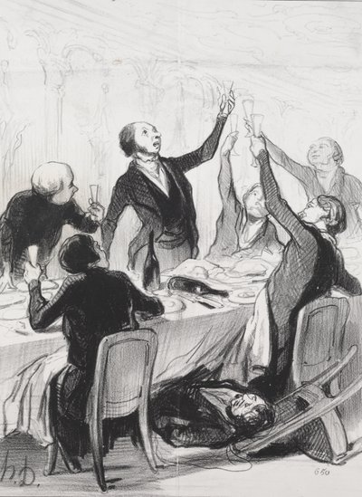 Ein 43. Toast...auf die Abstinenzgesellschaft von Honoré Daumier