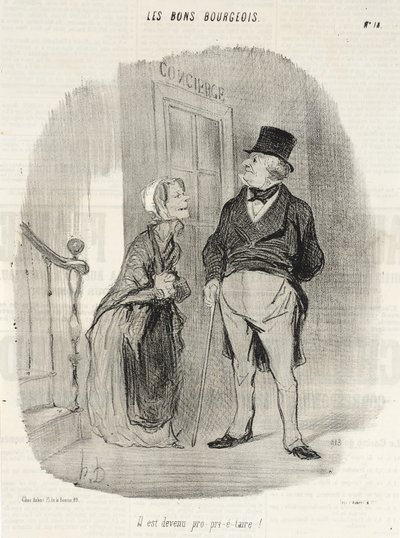 Er ist Eigentümer geworden! von Honoré Daumier