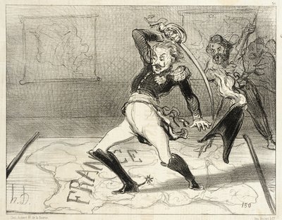 Der Kaiser Nikolaus arbeitet in seinem Kabinett von Honoré Daumier