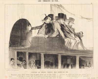 Der Eingang des großen Eisenbahntunnels von Honoré Daumier