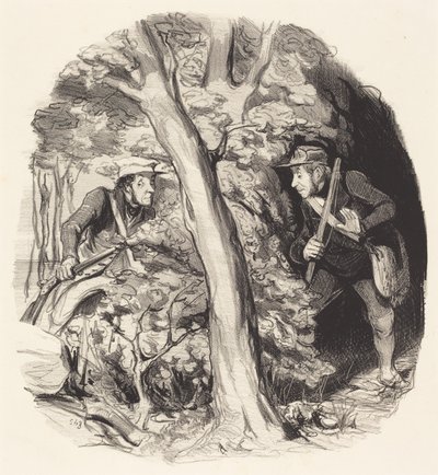 Das Treffen im Wald von Honoré Daumier