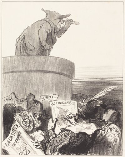 Le Constitutionnel betrachtet den politischen Horizont von Honoré Daumier