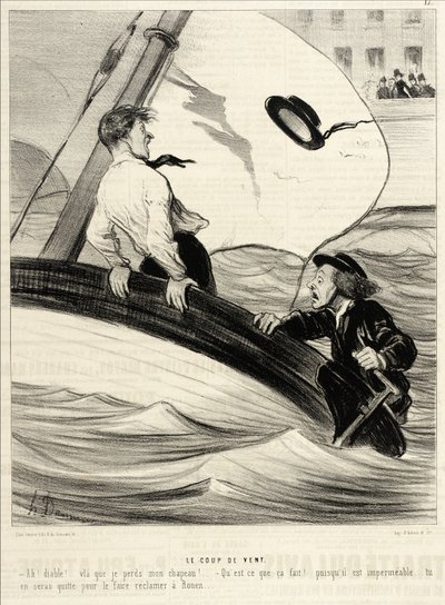 Der Windstoß von Honoré Daumier