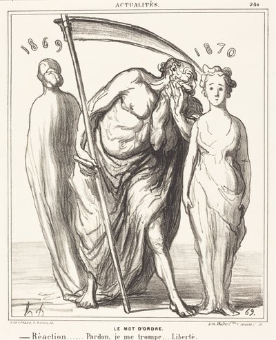 Die Parole: Reaktion ... Verzeihung ... Freiheit von Honoré Daumier