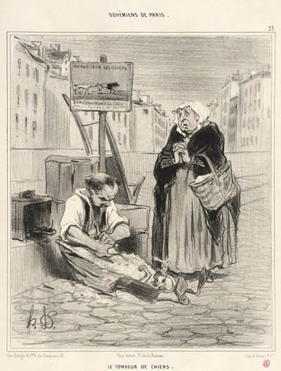Der Hundeschneider von Honoré Daumier