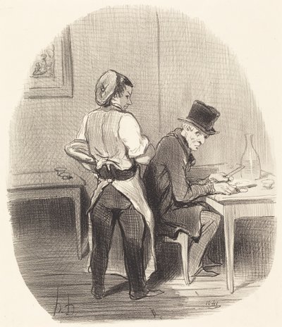 Aber, mein Herr, ich versichere Ihnen, es ist... Kalbfleisch!... von Honoré Daumier