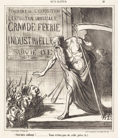 Nein ... Sie gehören nicht zu diesem Stück! von Honoré Daumier