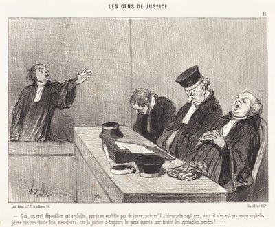Ja, man will diesen Waisen berauben... von Honoré Daumier