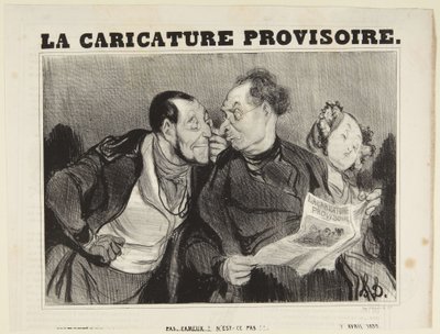 ...Nicht gerade großartig? Finden Sie nicht!, aus der Serie Types Parisiens aus La Caricature Provisoire von Honoré Daumier
