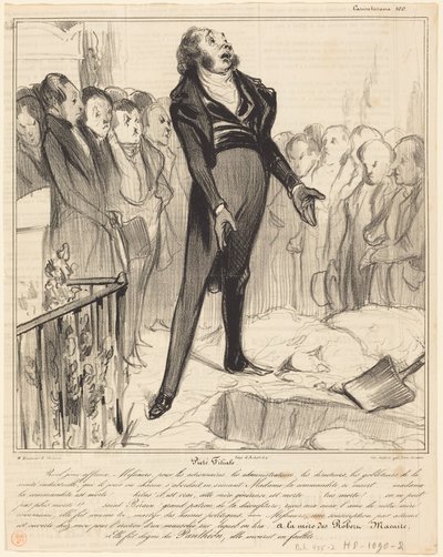 Kindliche Pietät von Honoré Daumier
