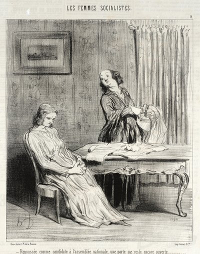 Repoussée...eine Tür bleibt mir offen... von Honoré Daumier