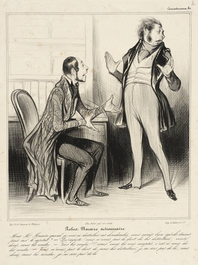 Robert Macaire als Aktionär von Honoré Daumier
