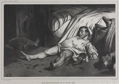 Rue Transnonain, 15. April 1834 von Honoré Daumier