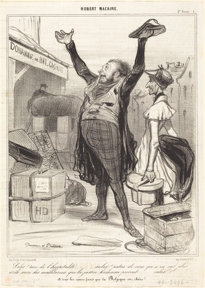 Sei gegrüßt! Land der Gastfreundschaft... von Honoré Daumier
