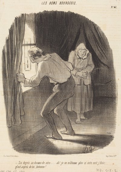 Sechs Grad unter null... von Honoré Daumier