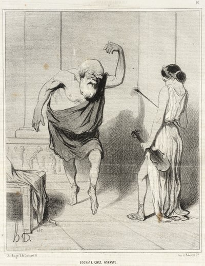 Sokrates bei Aspasia von Honoré Daumier