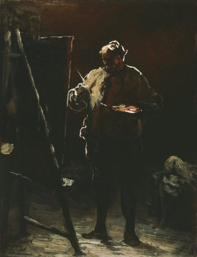 Der Maler an seiner Staffelei von Honoré Daumier