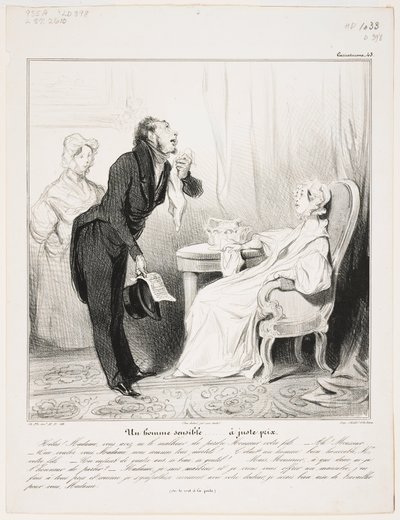 Ein empfindsamer Mann (Caricaturana 43) von Honoré Daumier