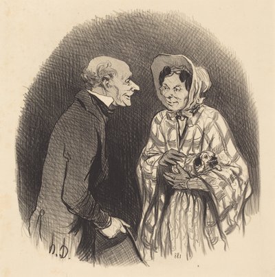 Eine neue Bekanntschaft von Honoré Daumier