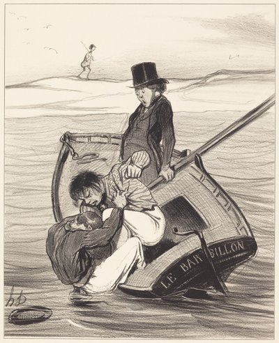 Eine Revolte an Bord von Honoré Daumier