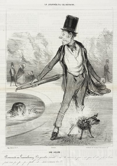 Eine Stunde - Spaziergang im Luxemburg von Honoré Daumier